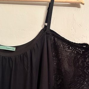 Maurice’s Black Long Sleeve Cold Shoulder Top, Size M